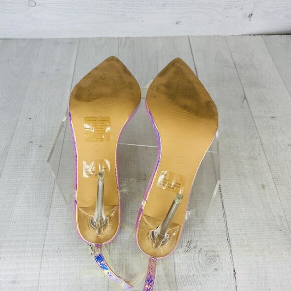 Cape Robbin SKIN Transparent Criss-Cross Straps Stiletto High Heels Shoes Sz 9 M - Picture 7 of 12